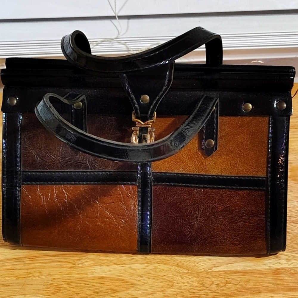 Vintage Spilene Purse Color Block Handbag